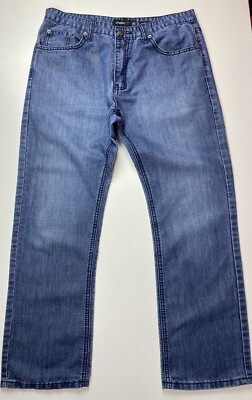 Jeans Size 34x30 Straight Leg Curly Men s Slim Blue Basic Casual Wear