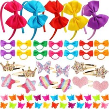 Hair Accessories Set Girls 4-6 Toddler Bows 4-8 8-10 Headbands Hairbands