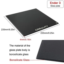 Creality 3D Printer Carbon Silicon Crystal Tempered Glass Plate 235 x 235 mm