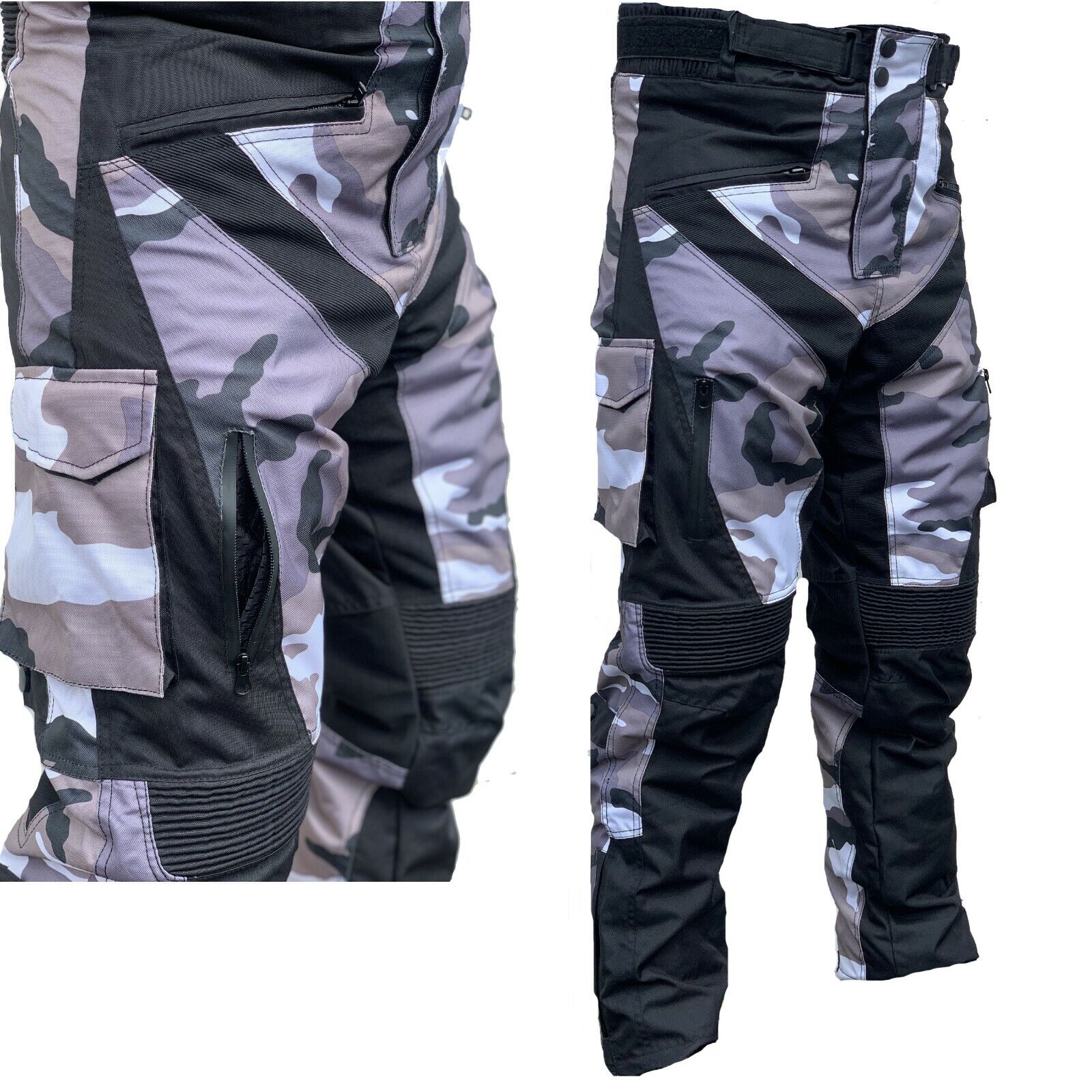 Motorradhose mit Protektoren Herren Textil Camouflage Motorrad Enduro Hose URBAN