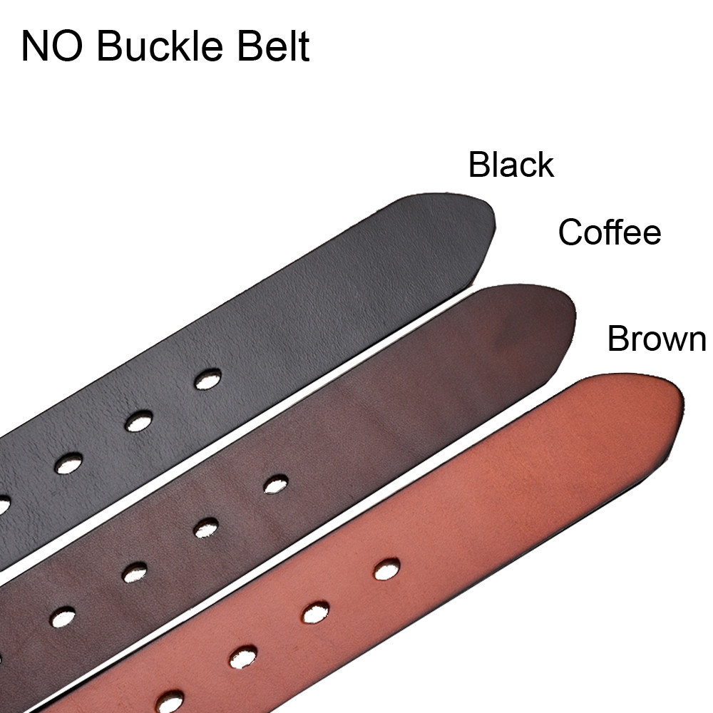 Top Quality Mens Belt No Buckle Genuine Leather Belt Waist Size 30"55
