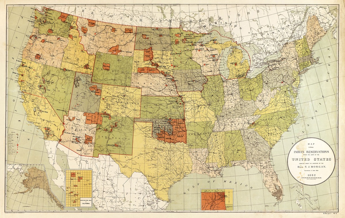Native American Reservation Map S L1200