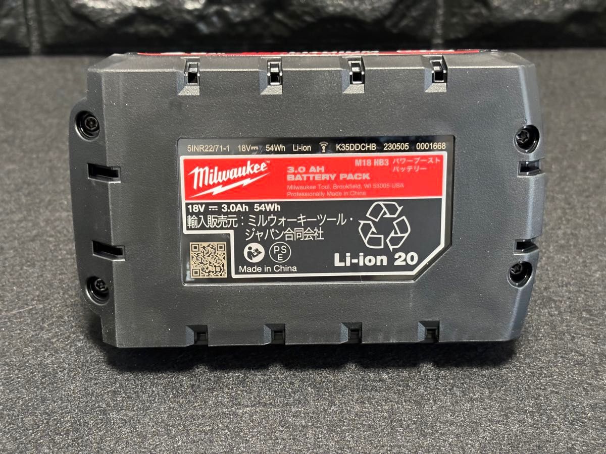M18 HB3 JP ミルウォーキー 18V バッテリー 3.0Ah Lithium-Ion Battery 