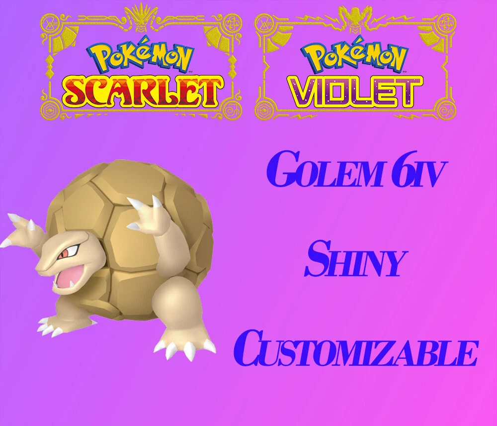 Pokémon SHINY GOLEM 6iv - POKEMON SCARLET / VIOLET | eBay