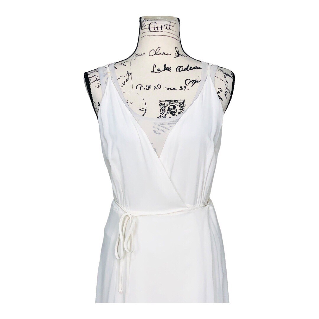 Reformation Wrap Dress Size S White Midi V Neck Lined Sleeveless Party Cocktail | eBay Reformation Wrap Dress Size S White Midi V Neck Lined Sleeveless Party Cocktail | eBay