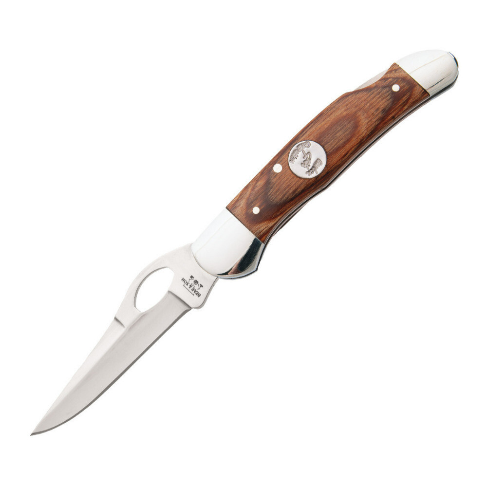 Столовые приборы Bear & Son 3,75-дюймовый ковбойский нож Heritage из грецкого ореха с фиксатором