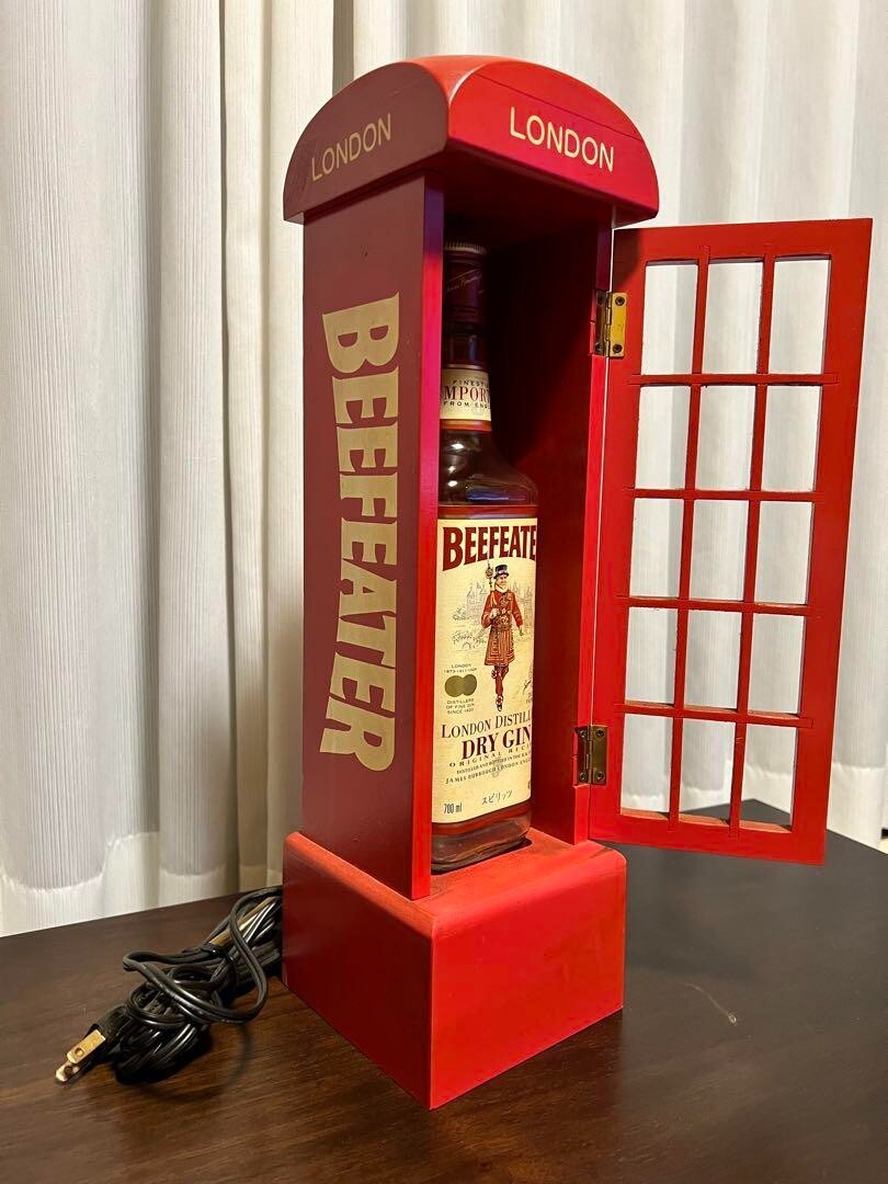 ビーフィーター　電話ボックス　木製　ディスプレイ　　プラスチックではありません HABITER（アビテ） 収納ボックス ベジウッド ハンドルボックス その他