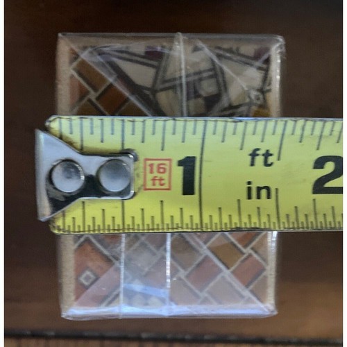7 passi Yosegi legno di noce giapponese segreto puzzle box Himitsu bako nuovo - Foto 5 di 6