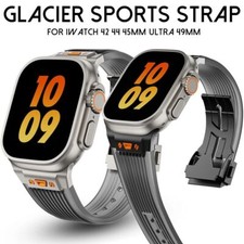 Soft Silicone Strap Sports Band For Apple Watch Ultra 2 49mm Series 9 8 7 6 5 4