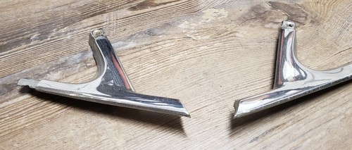 1976 AMC Pacer X Lt & Rt front upper door trim moldings oem chrome - Picture 2 of 7