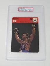 George Foreman BOXING Signed Autograph 1977 Sportscaster Rookie Card PSA 10 Auto