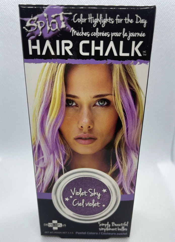 Tiza de cabello SPLAT, cielo violeta simplemente hermoso color pastel resaltados  Foto 2 de 3