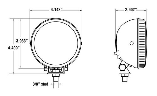 KC HiLiTES 1490 Rally 400 Series 4" 55W Spread Beam Light - 第 5/7 張圖片