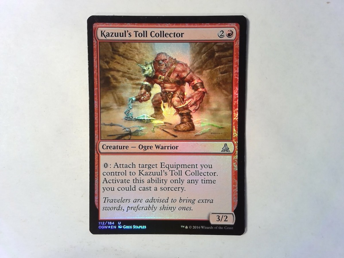 Kazuul's Toll Collector 2x FOIL OGW MTG Oath of the Gatewatch Uncommon MINT red Kazuul's Toll Collector 2x FOIL OGW MTG Oath of the Gatewatch Uncommon MINT red