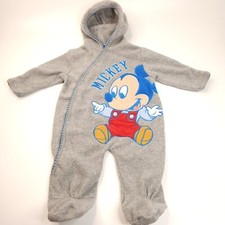 Vintage Mickey Mouse Fleece Sleeper Footie Pajamas 6/9 Months