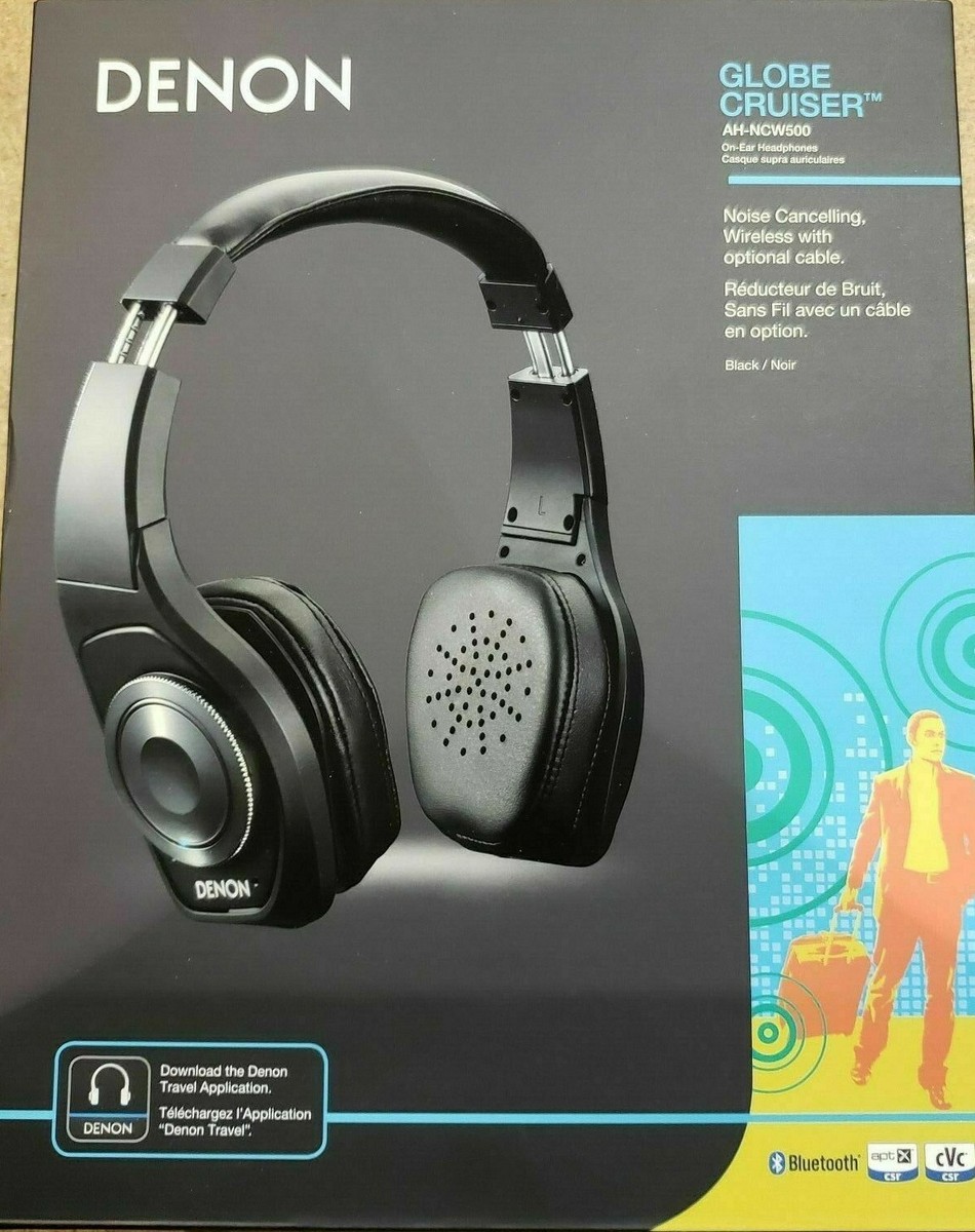 DENONワイヤレスヘッドフォン Denon AH-NCW500BK Globe Cruiser On-Ear Wireless Bluetooth