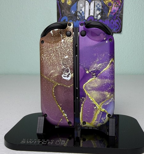 Glossy Glitter Gold - Black Accents - Custom Joycons for the Nintendo Switch - Picture 4 of 4