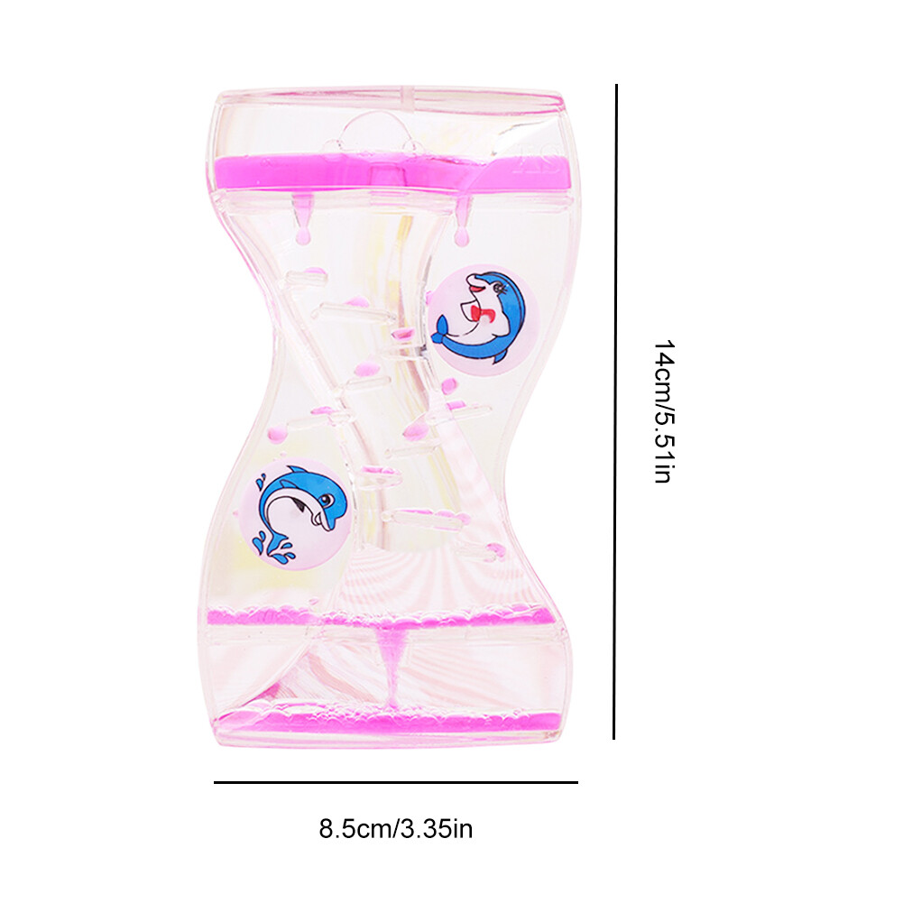 Liquid Timer Pressure Relief Liquid Motion Bubbler for Boys(Pink Single