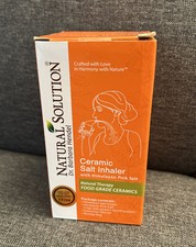 Natural Solution Ceramic Salt Inhaler and Nasal Inhaler Set with Pink Salt