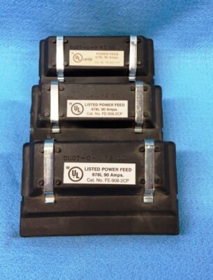 DUCT-O- WIRE CO POWER FEED, 678L 90 AMPS, FE-908-2CP, **LOT OF 3**