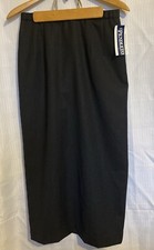 Vintage Pendleton Womens Black 100 Virgin Wool Skirt Midi Lined Size 10 New Tag