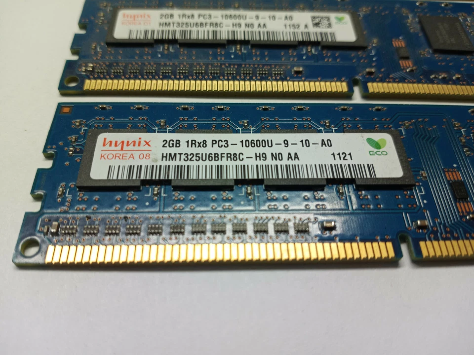 Hynix Ram PC3 10600 HMT325U6BFR8C 3 x 2gb Sticks Memory 1RX8 - Image 2 of 4