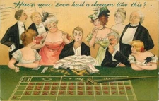 Artist impression Big winner dream comic humor International Postcard 21-381