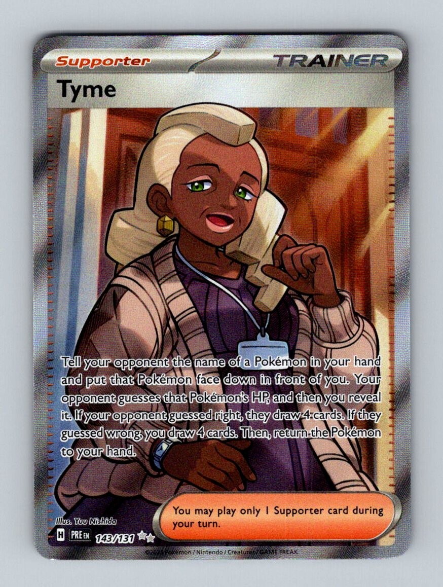 Pokemon TCG Tyme 143/131 2025 Prismatic Evolutions Ultra Rare Card - LP