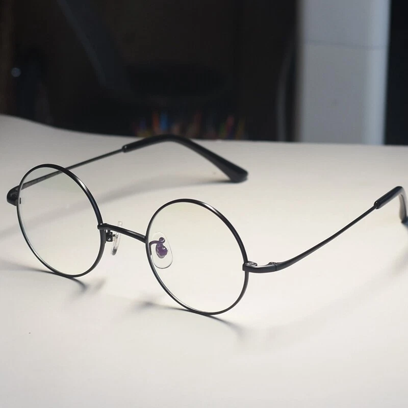 Round pure titanium eyeglasses Steve Jobs glasses men's black eyewear SMALL - Image 4 of 4