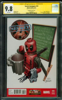 Secret Avengers 10 CGC SS 9.8 Stan Lee Deadpool Lego Variant 12/13