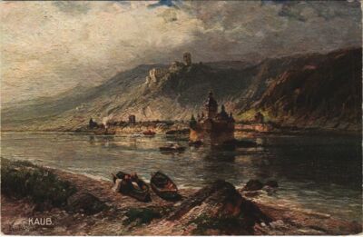 CPA AK Kaub - Burg Gutenfels und Pfalz GERMANY (1069239)