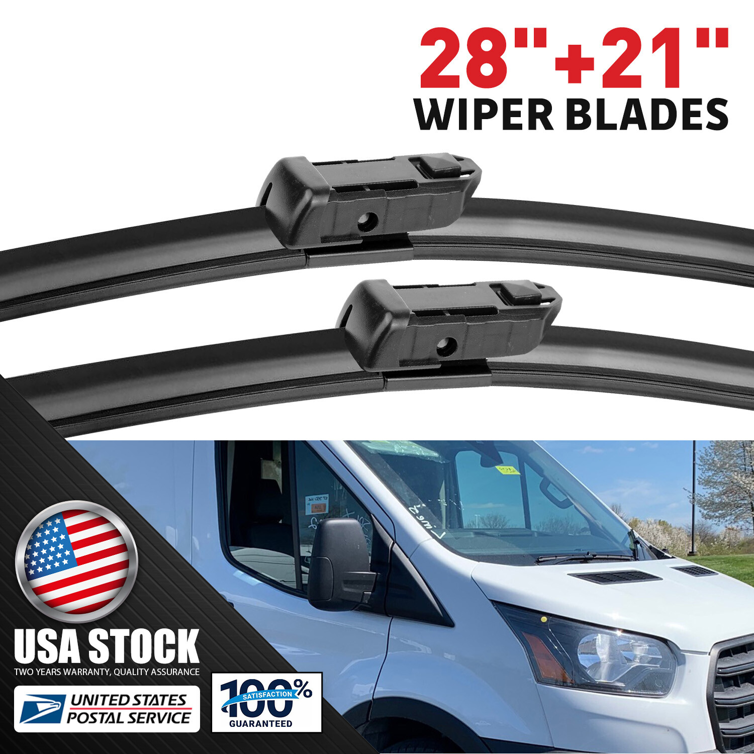 Original Equipment Front Bracketless Windshield Wiper Blades 28