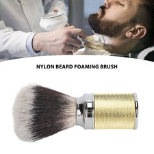 Nylon Beard Foaming Brush Curved Handle Cleaning Synthetic Lather Beard Foaming