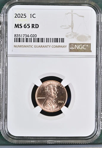 2025 LINCOLN UNION SHIELD CENT PENNY NGC MS65RD BU UNC DETAILED COIN #T