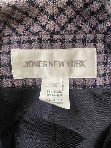 Jones New York Purple Wool Blazer Jacket Size 6 Belted VTG - 第 9/10 張圖片