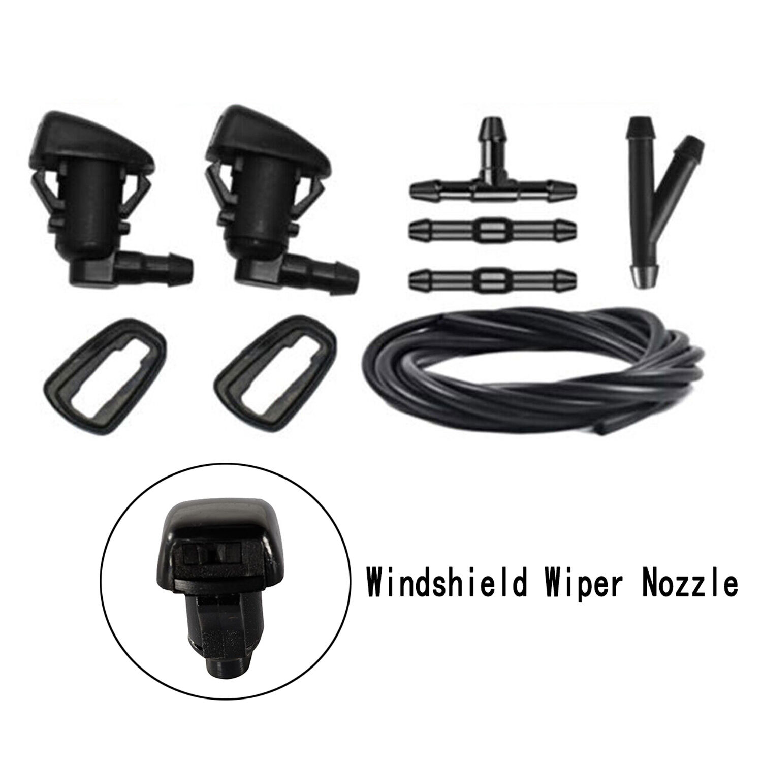 Windshield Wiper Washer Nozzle Spray Jet & Hose For 20052013 Chevy