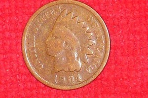 1904, Rare Old Antique, Indian Head Penny, (122 Years Old).