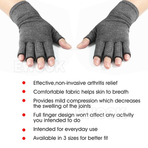 Arthritis Gloves Compression Support Hand Wrist Brace Relief Carpal Tunnel Pain - Picture 6 of 14