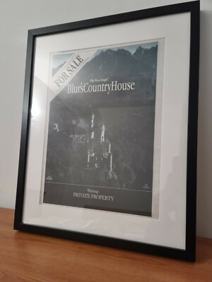 BLUR Original framed promo ad poster.1996.A3.Frame size 53cm x 43cm 