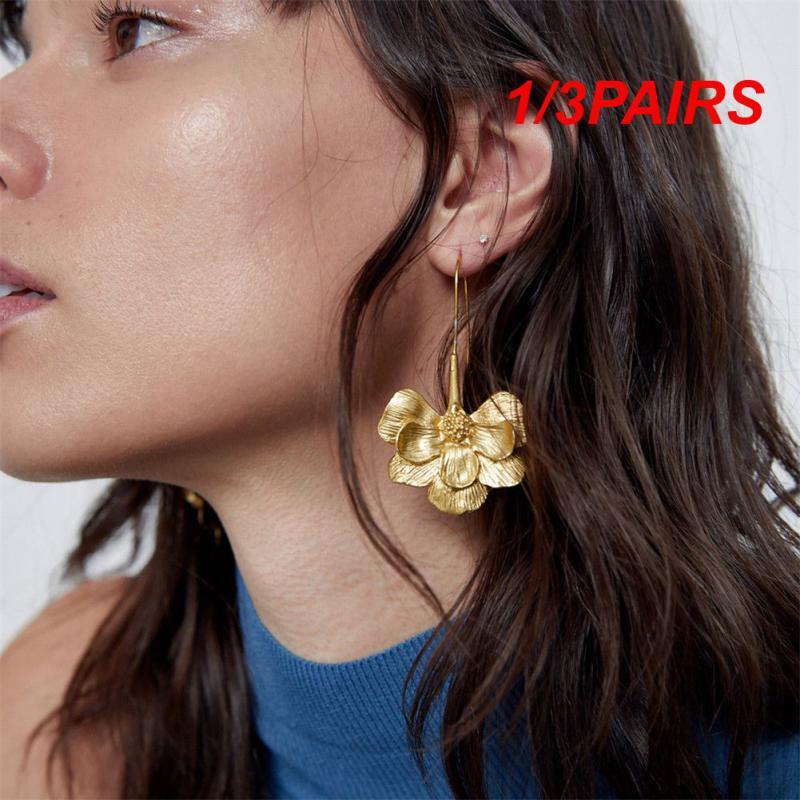 1/3PAIRS Leaf Earring For Women Elegant Gift Trendy Earring New Ear Hook Creativ