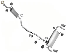 Middle Muffler Pipe Rear Muffler with Chrome Tips for Nissan Murano 2009-2014