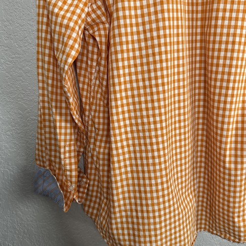 Tailorbyrd Hemd Herren Large orange Gingham Karo kariert Button Down Langarm - Bild 9 von 23