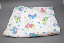 Gerber Jungle Safari Animals Crib Sheet Pastels Cotton USA 90  s Vintage HTF