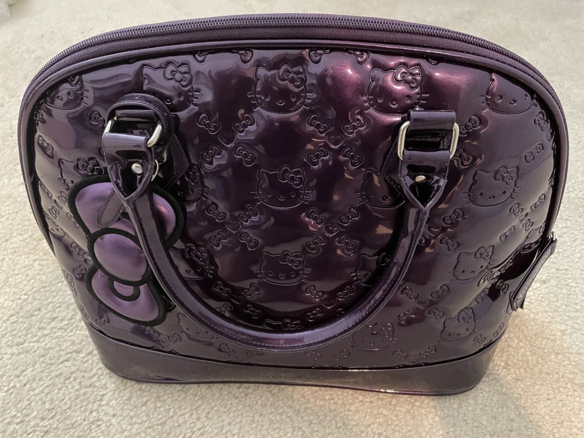 New Loungefly Hello Kitty Purse Purple Metallic Tote Bag