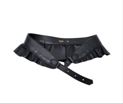 Max Mara Women's Ultramarine Burgos Leather Closure Belt NWT
