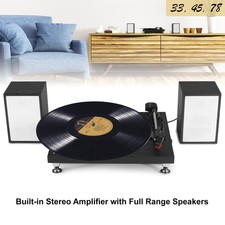 intempo vinyl turntable with stereo speakers