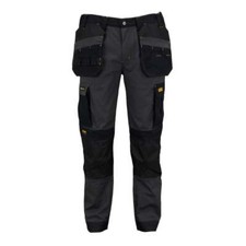 DeWalt Albany Grey/Black Slim Fit Trousers | Pro Stretch Holster & Knee Pockets