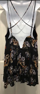 Robe D'été Forever 21 Junior - Taille S - Beige - Bretelles Spaghetti - À Motifs Floraux