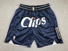 Retro Los Angeles Clippers City version Men Deep Blue Basketball Pocket Shorts