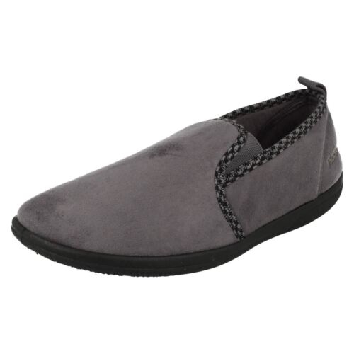 Mens Padders Lewis Navy Or Grey Slippers Wide G Fitting - Picture 11 of 19